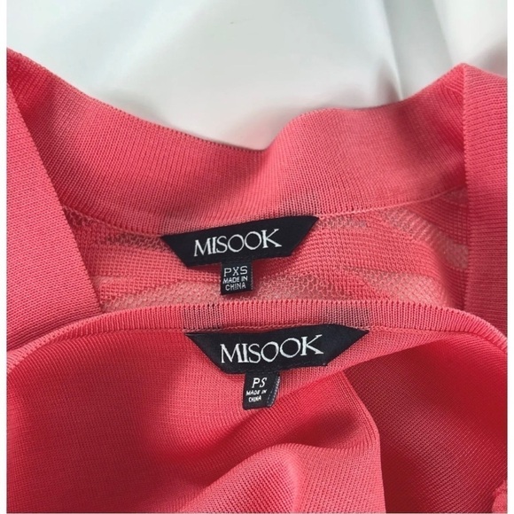 Misook Women Sz PS P S Coral Pink Twinset Cardigan Tank Sweater 2pc Set NEW - Picture 12 of 13